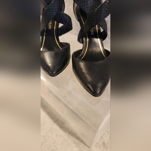 Enzo Angeliolini "Coadi" pump. Black "Snakeskin" Size 5.5 - Picture 4 of 8